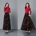 thumbnail image 4 of BUYISI Casual Floral Aline Skirt for Women with Pockets and High Waist Design Red XL, 4 of 8
