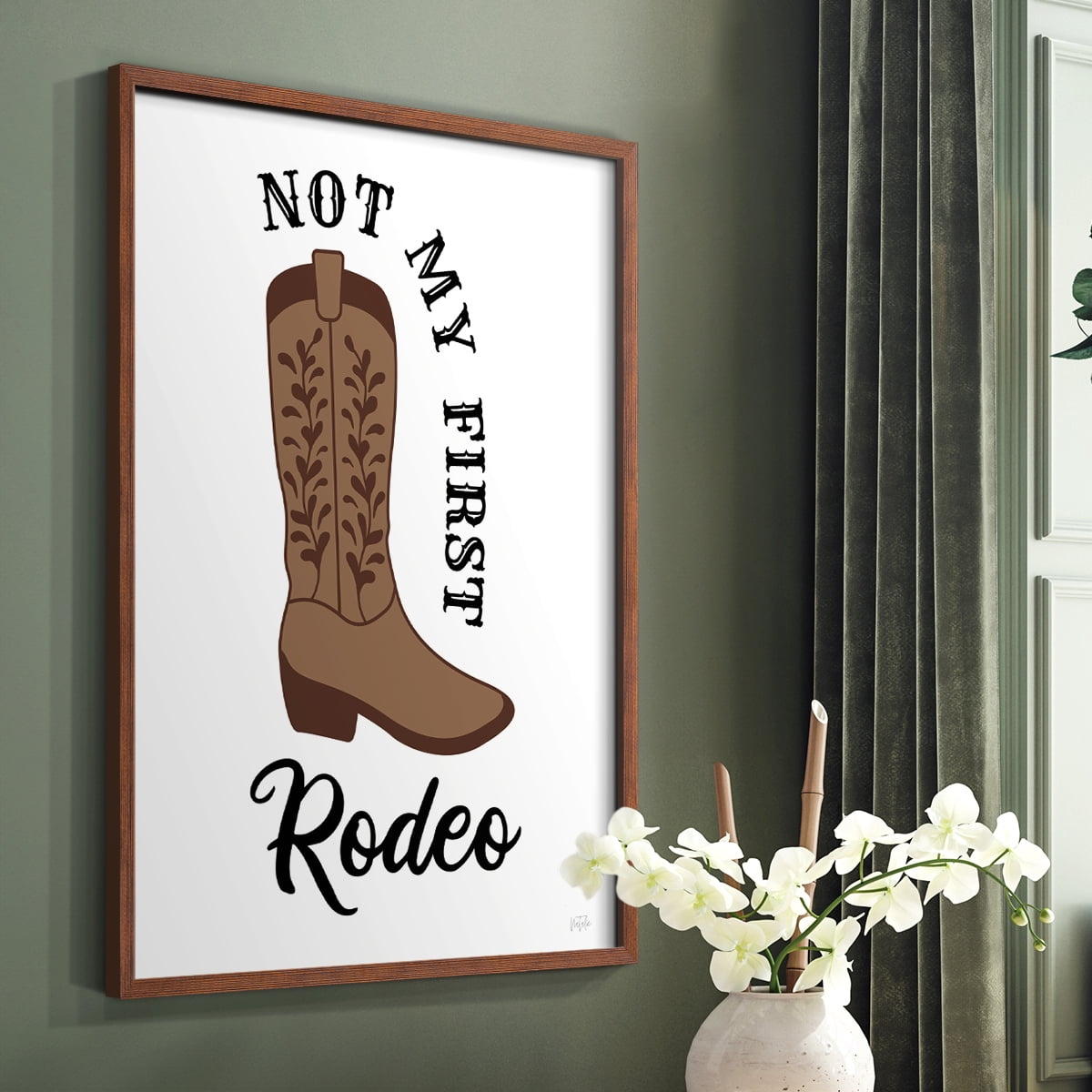 Not My First Rodeo in Brown Solid Wood 8 x 10 Framed Print