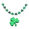 thumbnail image 2 of St Patrick's Day Party Decorations Flag Banners for Door Entrance Festive Theme Durable Material Easy Hang Green Shamrock Holiday Celebration Accent, 2 of 9