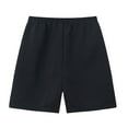 thumbnail image 4 of Akiihool Kid Shorts Boys' Elastic Elastic Waist Shorts (Black,6-7 Years), 4 of 4