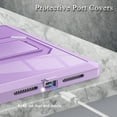 thumbnail image 6 of Soke iPad Mini 6th Generation Case 2021 Released, with Built-in Screen Protector, Rugged Shockproof Full Protective Cover with Pencil Holder & Kickstand for Apple iPad Mini 6 8.3 Inch(Violet), 6 of 7