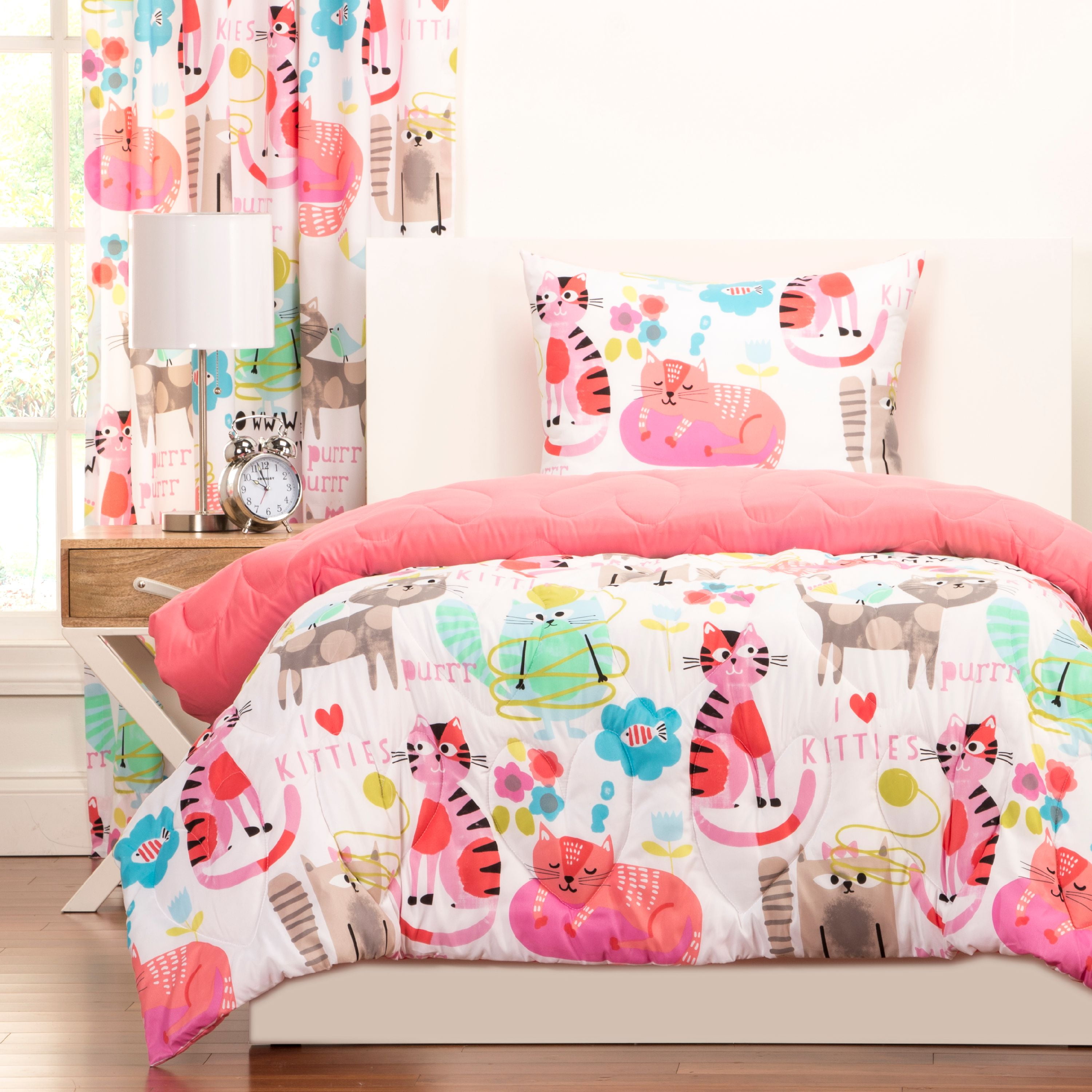 Crayola Purrty CatTwin Comforter Set