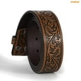 thumbnail image 6 of WHIPPY Western Leather Belt Strap for Women Men without Buckle Cowgirl Cowboy Engraved Embossed Belt Strap, 6 of 7