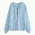 thumbnail image 4 of Towmus Womens Ultimate Heavyweight Full Zip Up Hoodie Jacket Loose Fit Fleece Casual Solid Color Oversized Outerwear S-5XL, 4 of 4