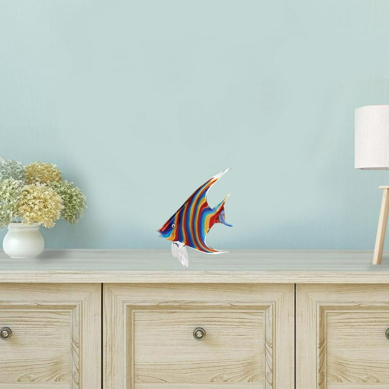 8 Mouth Blown Rainbow Tropical Fish Art Glass 8 Mouth Blown Rainbow Tropical Fish Art Glass