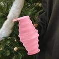 thumbnail image 6 of Pink Collapsible Water Bottle 17oz(500ml) Silicone Foldable Water Bottles for Travel Gym Camping Hiking Reuseable BPA Free Portable LeakProof Sports Water Bottle, 6 of 6