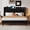 Black, variant on Frostbloom Velvet Upholstered Full Platform Bed Frame with Storage Headboard Shelf, USB & Type-C Charging Ports,White