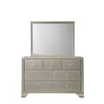 thumbnail image 3 of Ortensia Champagne LED Upholstered Panel Bedroom Set Special Full 4 Piece: Bed, Dresser, Mirror, NightStand, 3 of 13