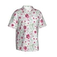 thumbnail image 2 of Fotbe Lilies Flowers Hawaiian Shirt for Men Unisex Summer Beach Casual Short Sleeve Cotton Linen Button Down Shirts-X-Large, 2 of 9