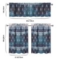 thumbnail image 6 of Kitchen Curtains 36 Inch Short - 3 Panel Set, Nautical Anchor Lighthouse Coastal Design, Rod Pocket Window Curtain for Beach House, Marine Ocean Wave Pattern, Easy Wash, 6 of 6