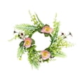 thumbnail image 2 of Xecvkr Spring Summer Candle Wreath Party Table Center Artificial Flower Everyday Easter Decoration Realistic Plastic Bright Long Lasting Fabric Multi Uses 1pc Pink, 2 of 6