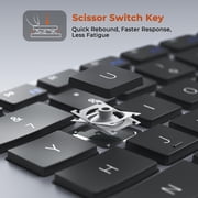 Meetion Ergonomic Split Keyboard & Mouse, S-Curve, 2.4G Bluetooth, Rechargeable for Win/Mac - Black