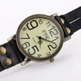 thumbnail image 3 of Guodhu Vintage Unisex Wide Band Multi Layers Leather Wrap Cuff Bracelet Wrist Watches Easy Read Quartz Watches for Men &Women Birthday Gifts, 3 of 3
