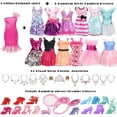 thumbnail image 3 of Cfowner 35 Pack Handmade Doll Clothes Set Including 2 Princess Dresses 4 Fashion Dresses 2 Tops and Pants 2 Bikini Swimsuits 10 Shoes and 15 Accessories for 11.5 Inch Doll, 3 of 6