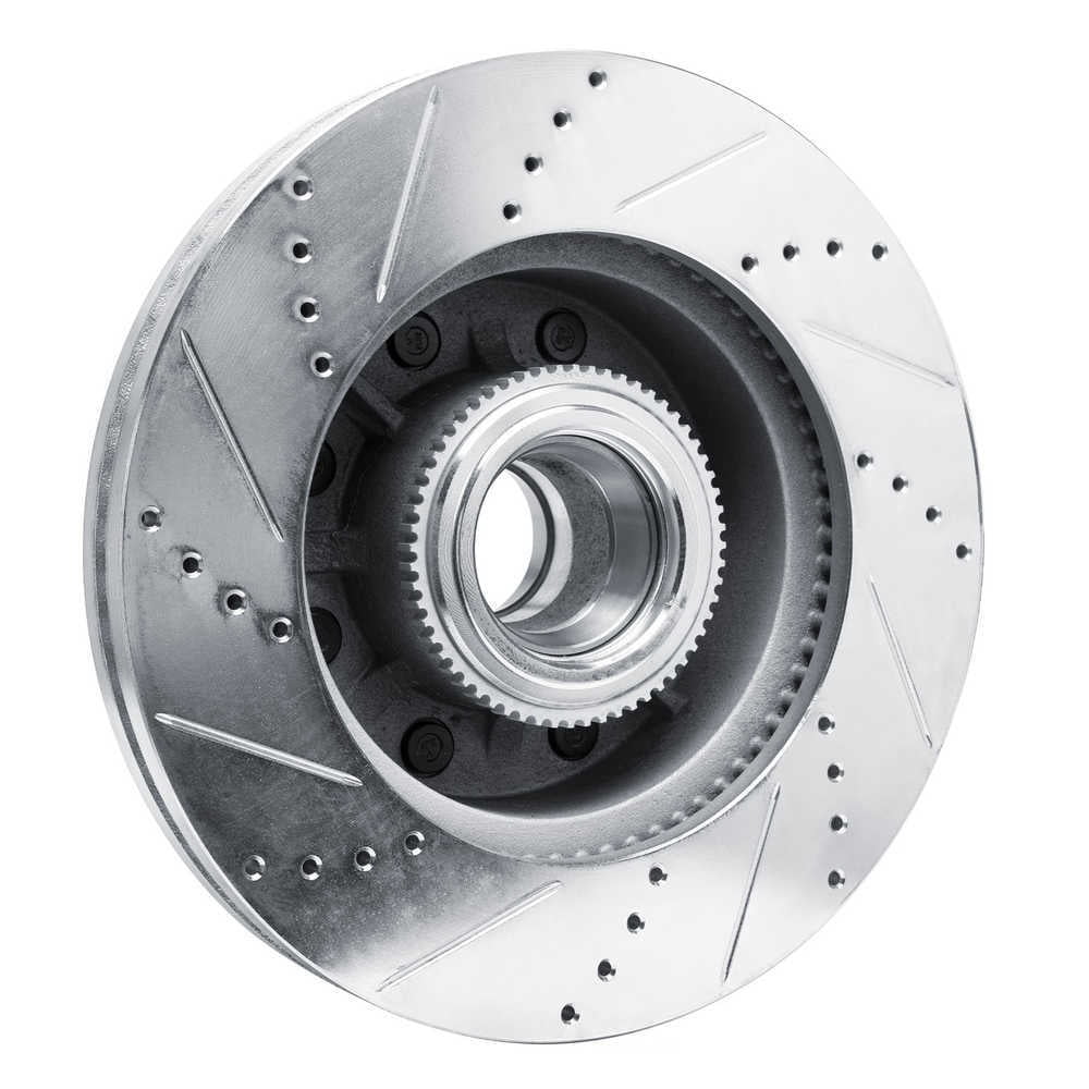 Dynamic Friction Company 631-54224R DFC Brake Rotor - Drilled And Slotted - Silver
