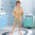 thumbnail image 5 of FORMRS Niños Bathrobe Unisex Hooded Robe Soft Plush Pajamas Sleepwear, Size 2-3T, Abstract Floral Art, 5 of 7