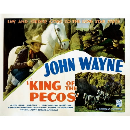1936 Replica Sky King - King Of The Pecos John Wayne 1936 Movie Poster Masterprint