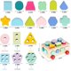thumbnail image 2 of Juguetes de más de 18 meses, niños pequeños que aprenden formas, clasificación de bloques de madera, niños y niñas, clasificación y apilamiento de juguetes de madera, regalos para niños de 2 a 4 años JAMW Sencillez, 2 of 4