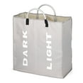 thumbnail image 1 of Bolsa de lavandería plegable de 2 secciones Cesto de ropa plegable Cesto de ropa Oxford de tela dura Tomshoo  Gris-B, 1 of 7