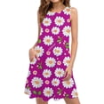 thumbnail image 2 of Baikeli Liquidation Robes Boho Mode pour Femmes Robe à Col Rond Sans Manches Imprimée Robe Chandail Robes Maxi pour Femmes pour le Printemps, 2 of 5