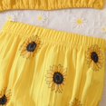 thumbnail image 3 of Gubotare Baby Girl Outfits Toddler Baby Girl Summer Clothes Toddler Girls Summer Outfits Short Sleeve T-Shirts Shorts Clothing Set 6 9 12 18 24 Months 2T 3T 4T 5T (Yellow,3-6 Months), 3 of 5