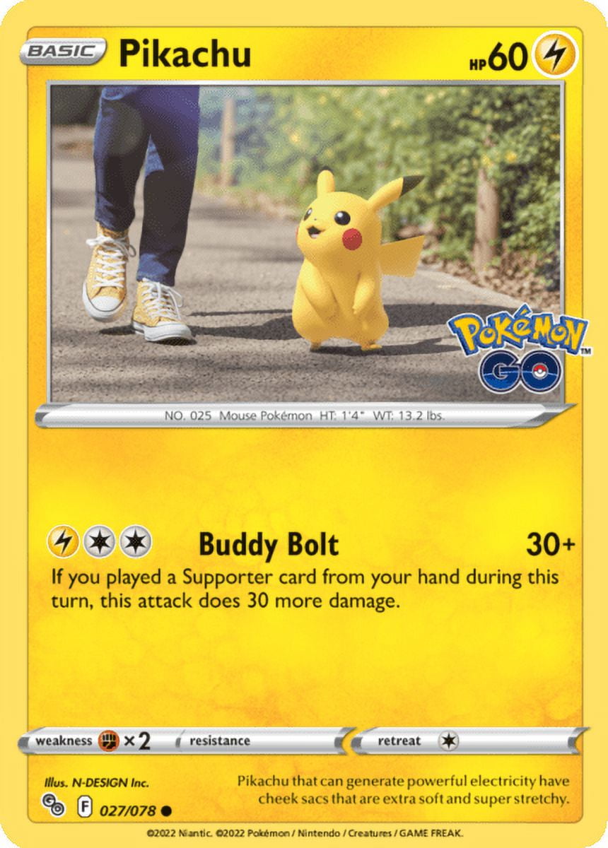 Pokémon Trading Card Games: Pokemon Go Shallow Tin - Pikachu