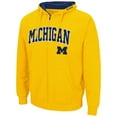 thumbnail image 2 of Men's Colosseum Maize Michigan Wolverines Arch & Logo 3.0 Full-Zip Hoodie, 2 of 3