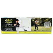 Athletic Works 7ft x 7ft Hit Pitch Training Net for Baseball Softball Protective Screens, New, 11.02lb