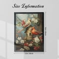 thumbnail image 4 of ADALE Cardinal Canvas Wall Art Red Bird on Birdhouse Picture Prints Farmhouse Birds Animal Paintings Bathroom Decor Black Framed 16x12 Inch, 4 of 5