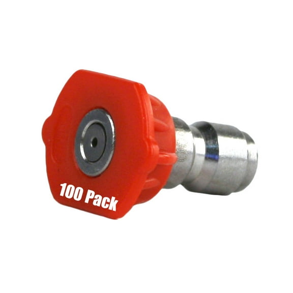 100 Pack Erie Tools Pressure Washer 1/4" Quick Connect 0 Degree 5.5 Nozzles