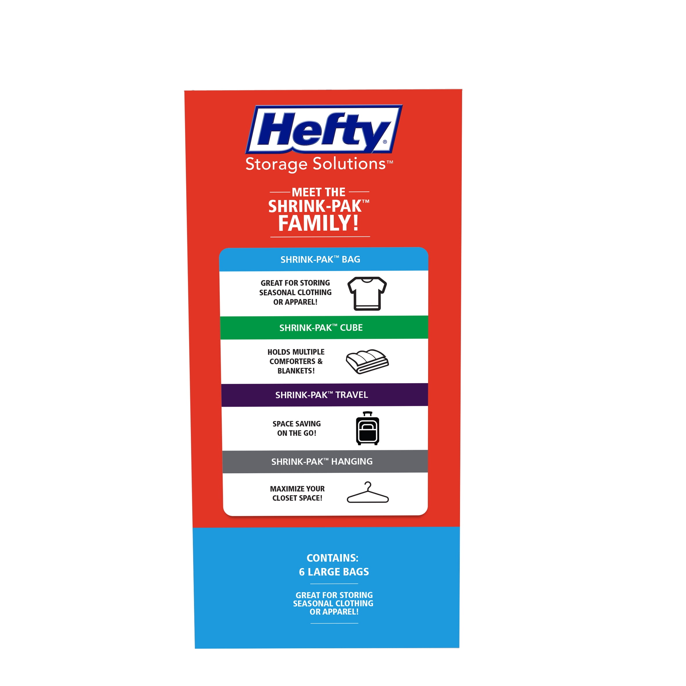 hefty storage bags for clothes