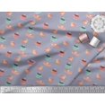 thumbnail image 2 of Soimoi Georgette Viscose Fabric Cake Slice & Coffee Beverages Fabric Prints by Yard 42 Inch Wide, 2 of 3