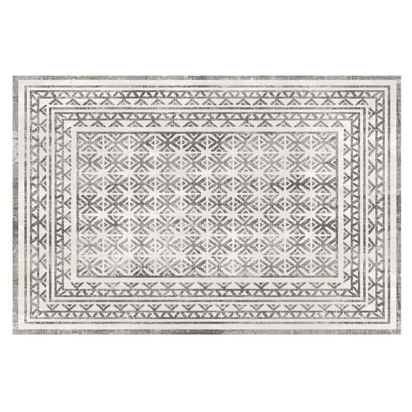 Tapis d’appoint lavable gris Japan de 2 pi x 3 pi