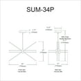 thumbnail image 3 of Dainolite SUM-34P-MB 46W LED Pendant Matte Black with White Acrylic Diffuser, 3 of 4