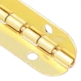 thumbnail image 2 of Lot de 10 charnières ovales de 100 mm pour boîte en bois, charnières à 90 degrés, jaunes, à longue bande, à boucle, 2 of 4