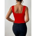 thumbnail image 3 of Osfvolr Women'S Sexy Sleeveless Skinny Basic Strappy Crop Tank Tops 2025 Red S, 3 of 5