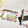 thumbnail image 4 of ALAZA 2 Pack Pencil Pouch Rainbow Geometric Stripes Lines Pencil Case for 3 Ring Binder Clear Window Pencil Bag Organizers, 4 of 6