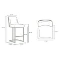 thumbnail image 3 of Manhattan Comfort Serena Upholstered Barstool with Steel Base in Light Gray, 3 of 11