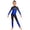 Blue, variant on Girls Shiny Diamond Gymnastics Dance Unitards Long Sleeve Mock Neck Gradient Figure Skating Jumpsuit For Ice Show Blue 14