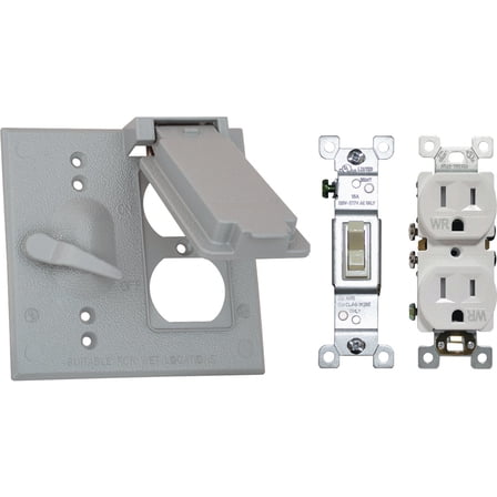 Southwire Gry 2g Wp Tgl/Dplx Cover 2GTCDSP-15A-UPC
