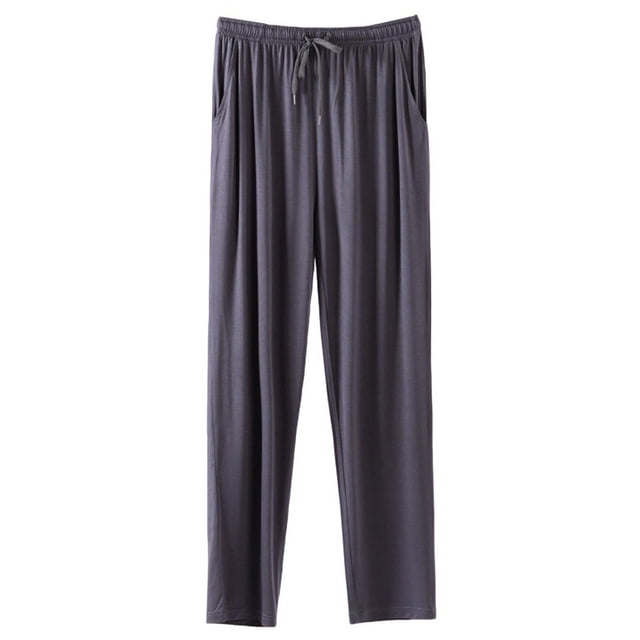 cfhntfmh Pantalon de Pyjama pour Hommes Bas en Modal Doux et Confortable avec Poches et Cordon de Serrage