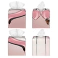 thumbnail image 2 of Lsque High Heel Shoes Butterfly Printed Tissue Box Cover Holder, Facial Paper Organizer Dispenser,Square with Bottom Belt, PVC Leather Decorative Organizer, 2 of 8