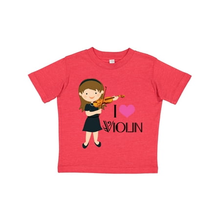 

Inktastic Girls I Heart Violin Gift Toddler Toddler Girl T-Shirt