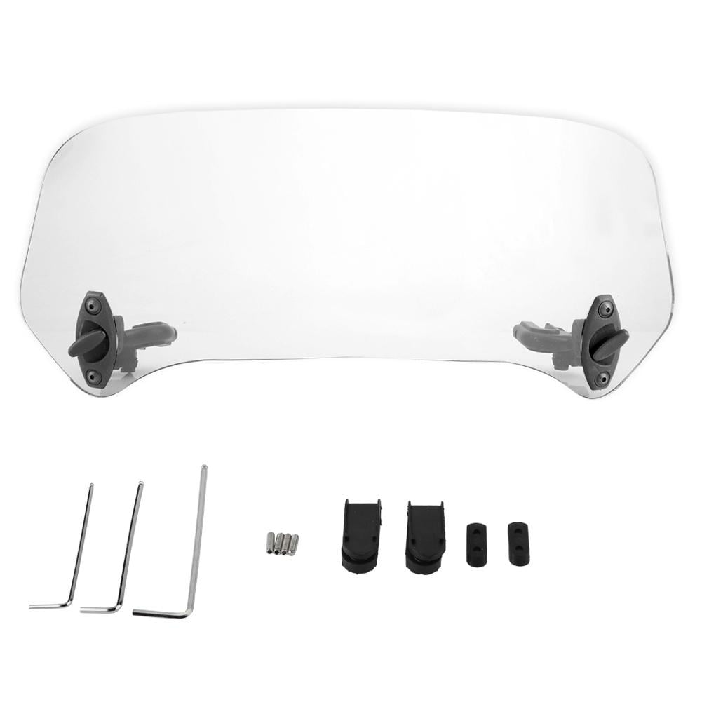 gris transparent Clip réglable Riloer sur le déflecteur de ventilation universel pour pare-brise de moto