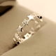thumbnail image 3 of Anillo de circonita con forma de estrella pequeña y fresca, anillo ajustable con apertura de estrella de cinco puntas y diamante liso, 3 of 5