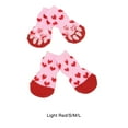 thumbnail image 4 of fastboy 1/2/3/5 4pcs Polyester Paws Stop Licking Paw Protector - Anti- for Slip And Scratch Prevention Socks For Pets light red L 1 Pc, 4 of 6