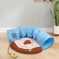 thumbnail image 1 of Cama tipo túnel 2 en 1 para gatos Salvador con alfombrilla lavable extraíble y juguete interactivo, 1 of 9