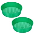 thumbnail image 1 of Unique Bargains Garden Sifting Pan Plastic Potting Sieve Mesh Filter Soil Screen Tool, Green 2 Pack, 1 of 5