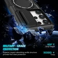 thumbnail image 5 of K-Lion for Samsung Galaxy S24 Ultra Case with Screen Protector,Heavy Duty Shockproof Magnetic Ring Holder Kickstand Rugged Case Frosted Military Grade Protective Cover for Galaxy S24 Ultra,Black, 5 of 10