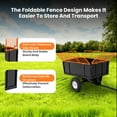 thumbnail image 4 of Accreate Heavy Duty 750 lbs Utility Trailer, ATV Dump Cart with 17 Cu.Ft Capacity, Garden Cart Featuring Foldable Mesh Fence, Quick-Dump Pull-Behind Yard Cart for Lawn Mower, Tractor, and Yard Work, 4 of 8